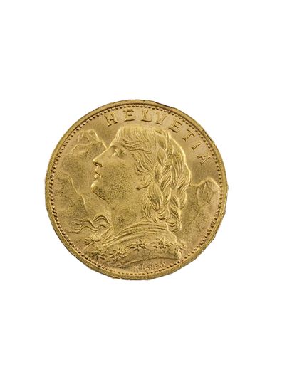 UNE PIECE en or 20 Francs suisse 1930
Poids...