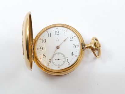 OMEGA 
Montre savonnette en or jaune 750°,...