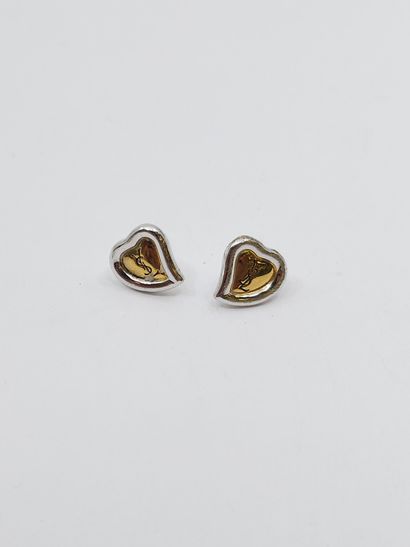 Yves SAINT LAURENT 
Paire de boucles d'oreilles...