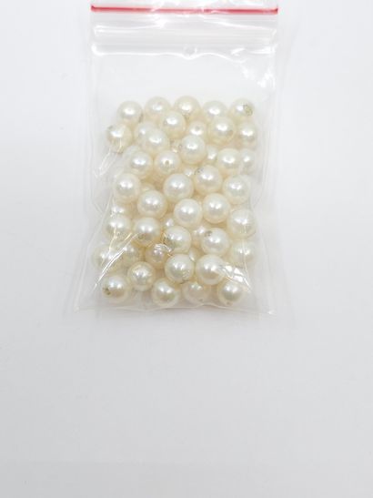 COLLIER DE PERLES CHOKER, fermoir en or jaune...
