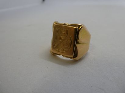 1 Bague Or 18kt 10,45g tour de doigt 56