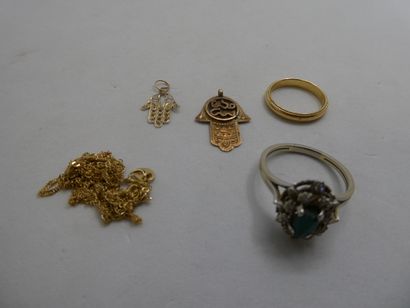 1 Chaîne Or 18kt 1,95g 1 Alliance Or 18kt...