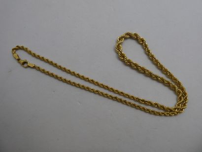 1 Chaine Or 18kt 6,10 g maille corde en ...