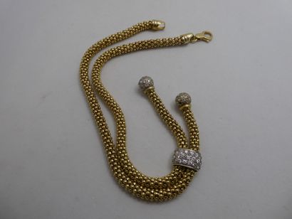 1 Collier Or 18kt et pierres 45,90g dété...