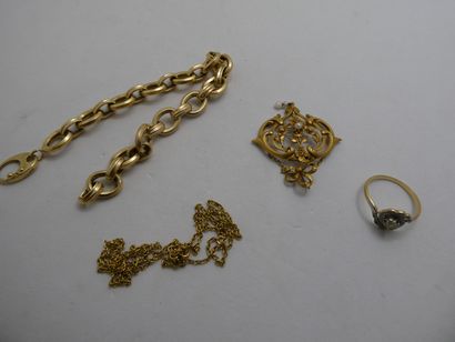 1 Chaine Or 18kt 3,21 g 1 Pendentif Or 18kt...