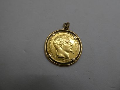 1 Pendentif Or 18kt 8,22 g motif pièce année...
