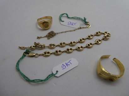1 Bague Or 18kt et pierre 3,77g détériorée...