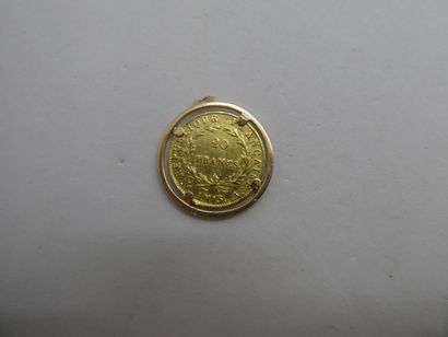 1 Pendentif Or 18kt 8,40 g motif pièce an...