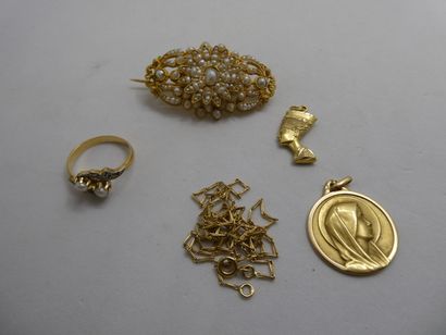 1 Chaine Or 18kt 2,99 g 2 Pendentifs Or 18kt...
