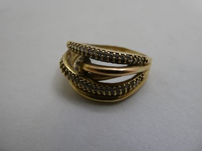 1 Bague Or 18kt et pierres 5,78g détério...