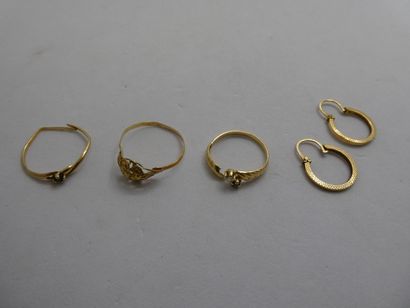 1 Bague Or 18kt et pierres 1,12g 1 Bague...