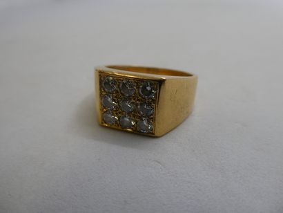 1 Bague Or 18kt et diamants 14,90g