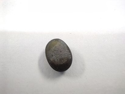 SAPHIR vert profond et noir étoilé cabochon,...