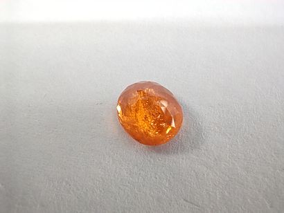 GRENAT orange spessartite ovale, 	Namibie,...