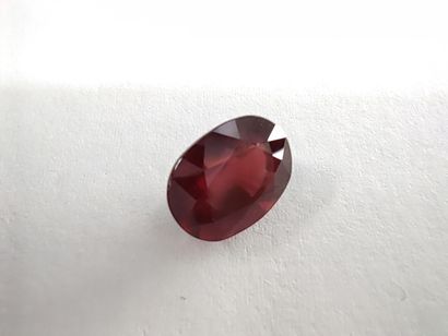 GRENAT pinkish purple rhodolite, ovale, 	Madagascar	,...