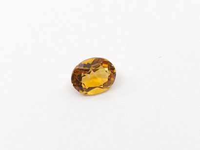 CITRINE yellow VVS , ovale , Brésil , 1,10...