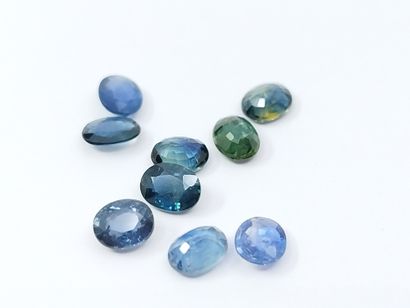 SAPHIR greenish blue Nbr 9 , oval , Tanzania...