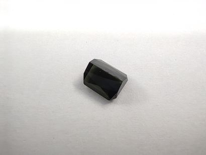 TOURMALINE verte VVS	 taille émeraude, Mozambique	,...
