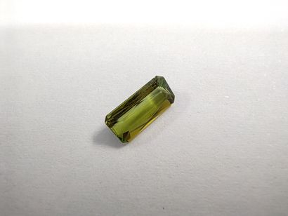 TOURMALINE verte taille émeraude, 	Mozambique	,...