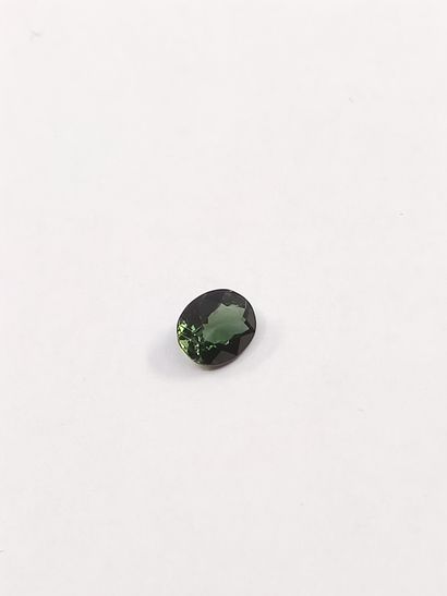 TOURMALINE verte VVS	 ovale, Mozambique	,...