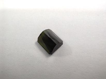 TOURMALINE verte VS taille émeraude, 	Mozambique,...