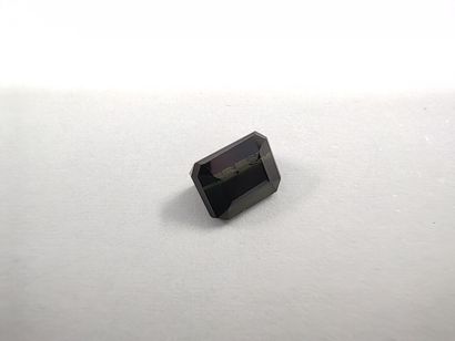 TOURMALINE verte VVS	 taille émeraude, Mozambique	,...