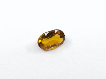 TOURMALINE yellow VVS , ovale , Mozambique...