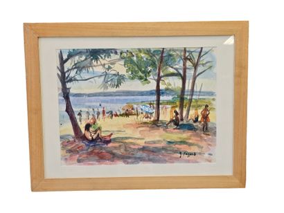 FAGARD
Beach in Lavendou
Watercolor on paper,...