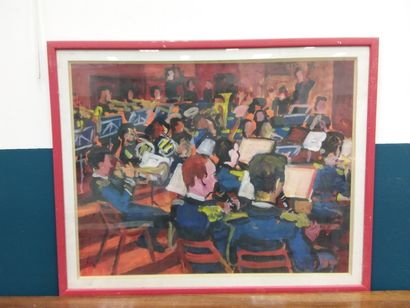 FAGARD 
Le concert
Gouache sur papier encadrée...