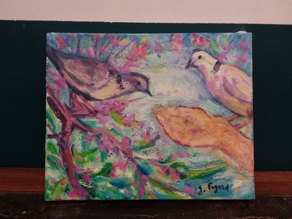 FAGARD 
The friend of birds 
Oil on canvas...
