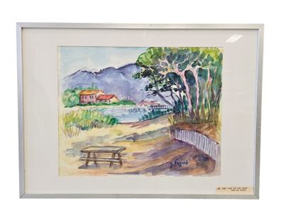 FAGARD
Vue sur le cap Sicié, Île du Gaou
Aquarelle...
