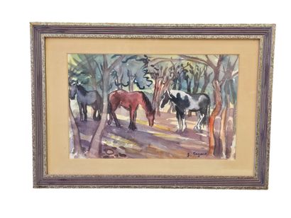 FAGARD
Horses at Castellet
Watercolor on...