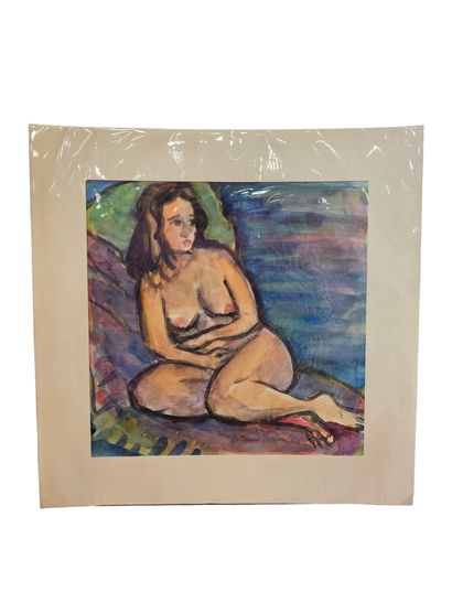 FAGARD
Nude sitting on an armchair
Watercolor...