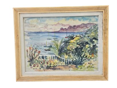 FAGARD
Mer en Provence 
Aquarelle sur papier...