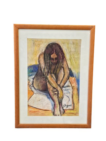 FAGARD
Pose groupée
Pastel sur papier encadré...