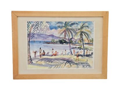 FAGARD
Beach at Gosier, Pointe à pitre
Watercolor...