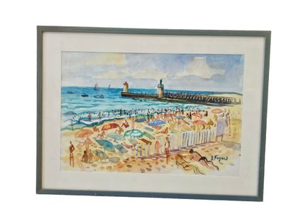 FAGARD
Plage d'atlantique 
Aquarelle sur...