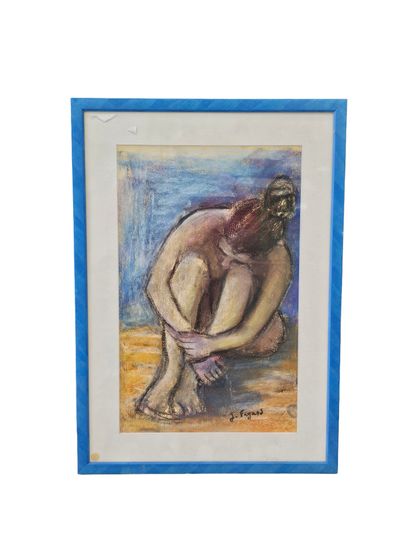 FAGARD
Pose groupée
Pastel sur papier encadré...