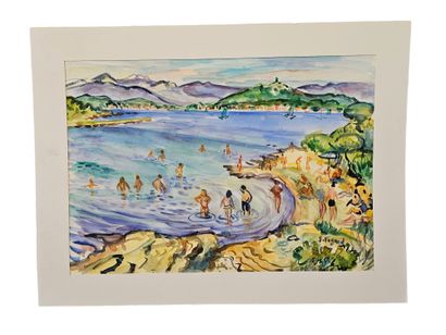 FAGARD
Small beach in the Mediterranean
Watercolor...