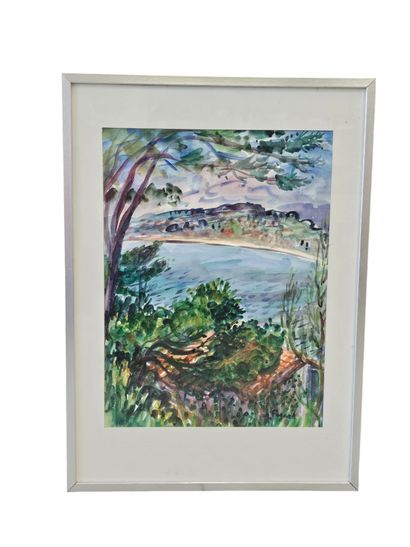 FAGARD
La baie de Bandol 
Aquarelle sur papier...