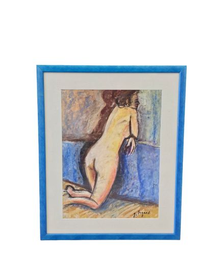 FAGARD
Nu de dos accroupie
Pastel sur papier...