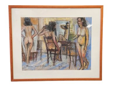 FAGARD
Monia in front of the mirror
Pastel...