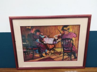FAGARD 
Violons et violoncelle
Acrylique...