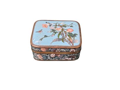 Japon
Boite rectangulaire en cloisonné à...
