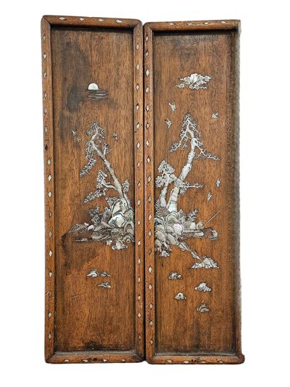 Vietnam XIXth century
Pair of small panels...