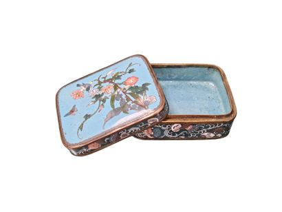 Japon
Boite rectangulaire en cloisonné à...