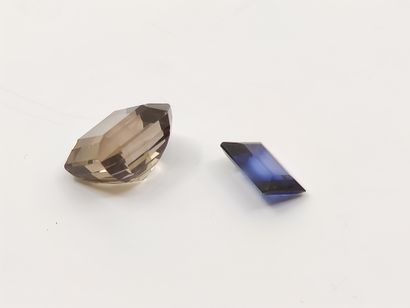Grey quartz 
Synthetic sapphire