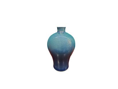 CHINA
Meiping vase in blue enameled porcelain
Apocryphal...