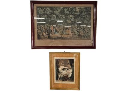 SET OF THREE ENGRAVINGS depicting :
Rising...