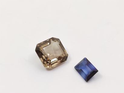 Grey quartz 
Synthetic sapphire
